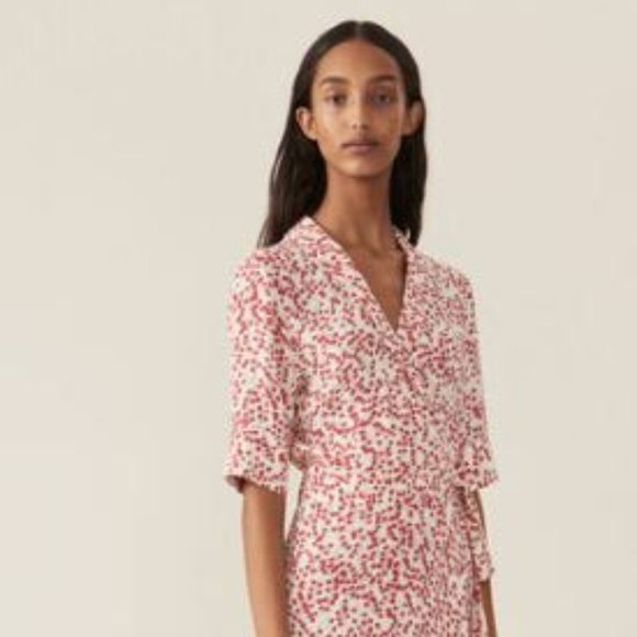 Ganni Printed Crepe Dress - Picture 5 of 8